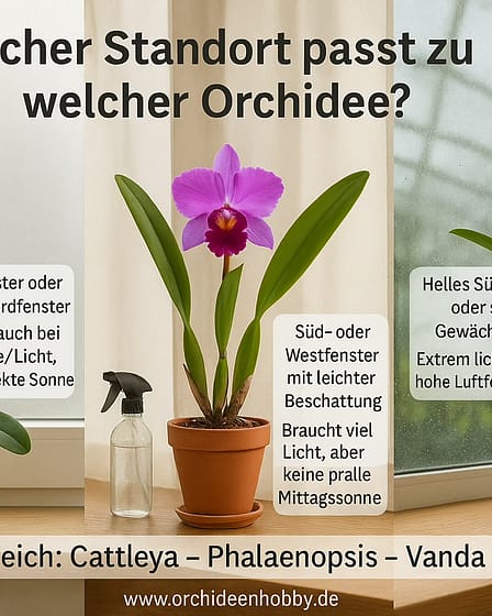 🔍 Welcher Standort passt zu welcher Orchidee? Cattleya, Phalaenopsis & Co im Vergleich 1 🔍 Welcher Standort passt zu welcher Orchidee? Cattleya, Phalaenopsis & Co im Vergleich