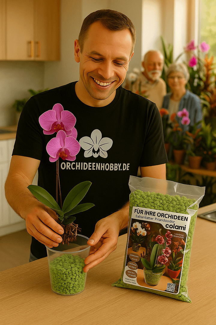 💧 Orchideen richtig gießen mit Colomi – so gelingt’s im Glasgefäß & OrchiTop
